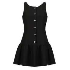 MICHAEL KORS MICHAEL Michael Kors Rövid ruhák BTN FNT DROP WAIST MINI Fekete EU M