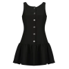 MICHAEL KORS MICHAEL Michael Kors Rövid ruhák BTN FNT DROP WAIST MINI Fekete EU XL