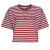 MICHAEL KORS MICHAEL Michael Kors Rövid ujjú pólók YD STRIPED CROP LOGO TEE Bordó EU M