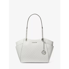  MICHAEL KORS női Jet Set nagy logós válltáska ezüst