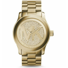 MICHAEL KORS női kifutós karóra, arany kristályos, Pave logós, divatos, MK5706 karóra