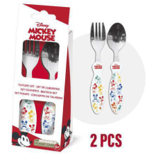 Mickey fém evőeszköz készlet - 2 darabos babaétkészlet