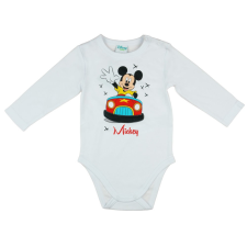 Mickey hosszú ujjú baba body fehér kombidressz, body