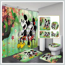  Mickey Mouse Love fürdőszobai szett – zuhanyfüggöny és kiegészítők KK1172087 lakástextília