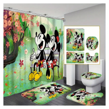 Mickey Mouse Love fürdőszobai szett – zuhanyfüggöny és kiegészítők KK1172087 lakástextília