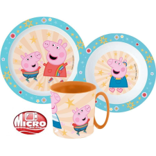 Micro Peppa Malac micro étkészlet szett bögrével sárga babaétkészlet