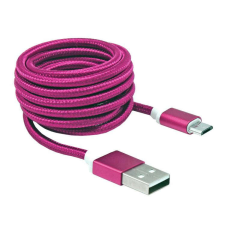 Micro SBOX USB-10315P USB kábel 1,5 M USB 2.0 USB A Micro-USB B Rózsaszín kábel és adapter