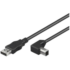 Microconnect USB 2.0 AB nyomtató kábel 90 fokos 3m (USBAB3ANGLED) kábel és adapter