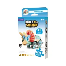 MierEdu Hangot adó 3D állatos puzzle, Triceratops MierEdu puzzle, kirakós