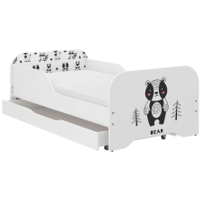  MIKI gyerekágy 140x70cm  ajándék matraccal, ágyneműtartó nélkül - erdei maci gyermekbútor