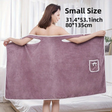  Mikroszálas felvehető női törölköző, zsebbel - Mályva lakástextília