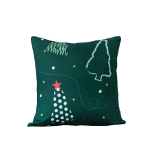 Mikroszálas párnahuzat CHRISTMAS DRIFT 45x45 cm, zöld lakástextília