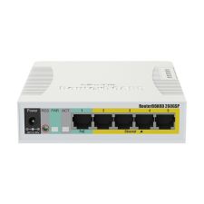 MIKROTIK RB260GSP Switch 5x1000 Mbps + 1xSFP+ PoE hub és switch