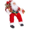  Mikulás ülő zsákkal textil M30cm