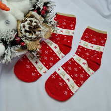  Mikulásos-Karácsonyi női CSILLOGÓS zokni 38-41 női zokni