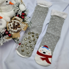  Mikulásos-Karácsonyi női vastag csúszásgátlós zokni 35-38