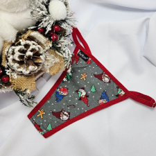  Mikulásos-Karácsonyi TANGA szürke manós női alsó