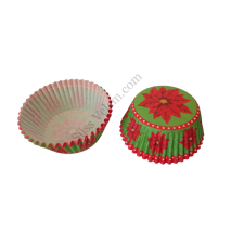  Mikulásvirágos karácsonyi muffin papír 100 db konyhai eszköz