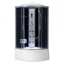  Mila hidromasszázs zuhanykabin - fekete kád, zuhanykabin