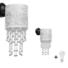 MILAGRO ALMERIA ezüst fali lámpa (MLP6433) 1xE27 + ajándék LED izzók világítás