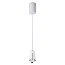 MILAGRO Fehér-króm függőlámpa Milagro Flower White Chrome (ML0275) 1xGU10 világítás