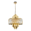 MILAGRO Prémium fém-kristály függőlámpa arany Milagro Margot Gold (ML0409) 9xE14