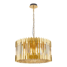 MILAGRO Prémium fém-kristály függőlámpa arany Milagro Ritz Gold (ML0395) 12xE14 világítás