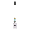 MILAGRO Prémium üveg LED függőlámpa többszínű 12W Milagro Arte Black 1399lm 3000K 13cm (ML0360)