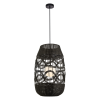 MILAGRO Rattan fekete állítható függőlámpa Milagro Arona Black 400 (ML0355) 1xG9