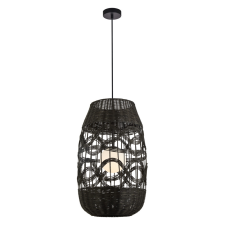 MILAGRO Rattan fekete állítható függőlámpa Milagro Arona Black 400 (ML0355) 1xG9 világítás