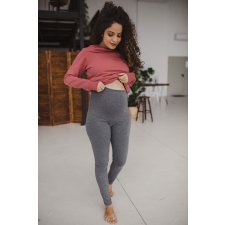 milk & love Magas derekú kismama leggings milk & love szürke melanzs kismama ruha