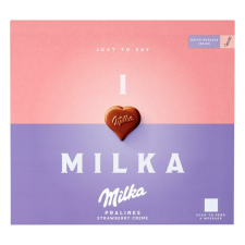 Milka Csokoládé MILKA ILoveMilka epres krémtöltelékes 110g csokoládé és édesség