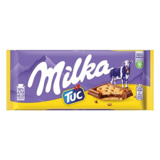 Milka Csokoládé MILKA TUC Alpesi tejcsokoládés-Sós krékeres 87g csokoládé és édesség