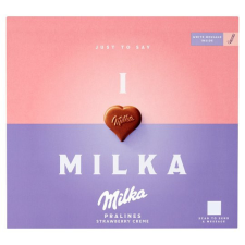  Milka I love Milka alpesi tejcsokoládé praliné epres töltelékkel 20 db 110 g csokoládé és édesség