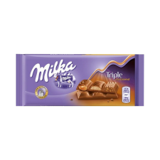 Milka triple karamell táblás csokoládé - 90g csokoládé és édesség