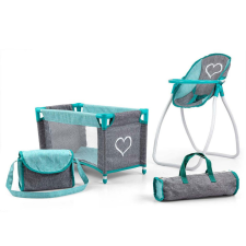 Milly Mally Gyermek szett játékbabáknak Elsa Prestige Milly Mally menta babakocsi kiegészítő