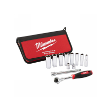 Milwaukee Dugókulcs készlet 12 részes 3/8&quot; 10-19 mm dugókulcs