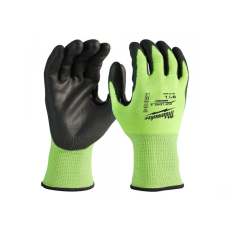 Milwaukee Munkavédelmi kesztyű vágásbiztos 3-as szint L-es Hi-Vis