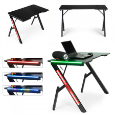 MIM-280 Gamer íróasztal LED világítással - Gaming asztal PC-hez - Játékos íróasztal íróasztal