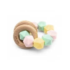 Mimijo Szilikon rágóka és dupla csörgő 2 bükkfa gyűrűs Mimijo - Linda rágóka