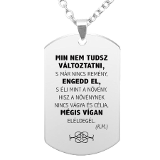 'Min nem tudsz változtatni' medál lánccal, választható több formában és színben nyaklánc