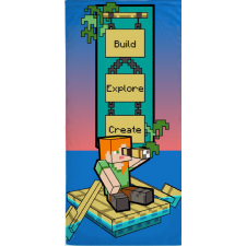 Minecraft Build fürdőlepedő, strand törölköző 70x140cm lakástextília