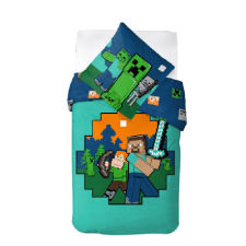 Minecraft Diamond Defender ágyneműhuzat 140×200cm, 70×90 cm lakástextília