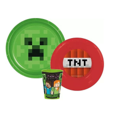 Minecraft étkészlet szett pohárral babaétkészlet