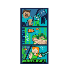 Minecraft Explore fürdőlepedő, strandtörölköző 70x140cm (Fast Dry) babatörülköző, kifogó