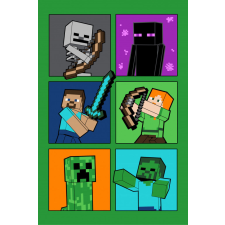 Minecraft Fight Badges szuper puha polár takaró 100*150cm lakástextília
