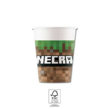  Minecraft Green papír pohár 8 db-os 200 ml FSC, party kellék