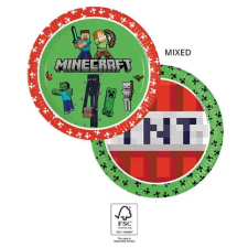  Minecraft Green papírtányér 8 db-os 23 cm FSC party kellék