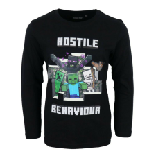  Minecraft gyerek hosszú ujjú póló fekete 6év gyerek póló
