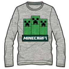 Minecraft gyerek hosszú ujjú póló felső szürke trió 12év
